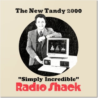 The Tandy 2000 Bill Bixby Radio Shack Vintage distressed AD Design Posters and Art